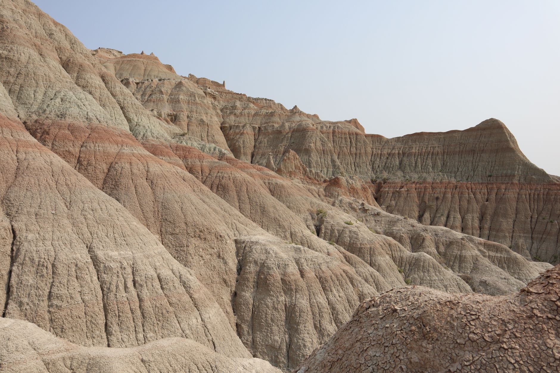 fossil beds and eroded buttes in Badlands National Park